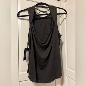 Chaser Black Drape Tank Top
